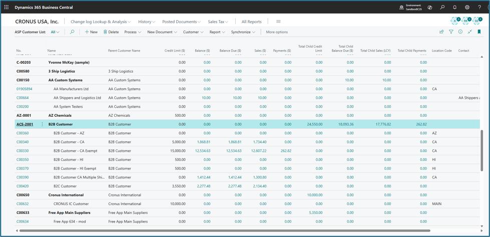 Parent–Child Customer Enhancements