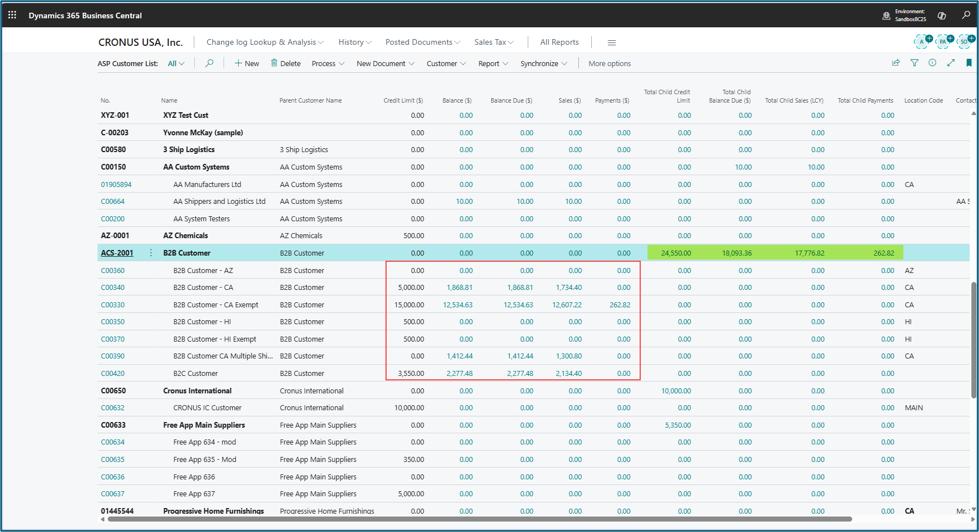 Parent–Child Customer Enhancements
