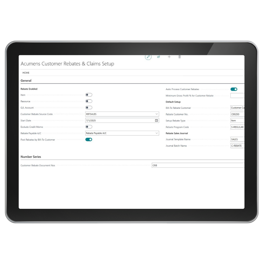 Acumens Customer Rebate Management