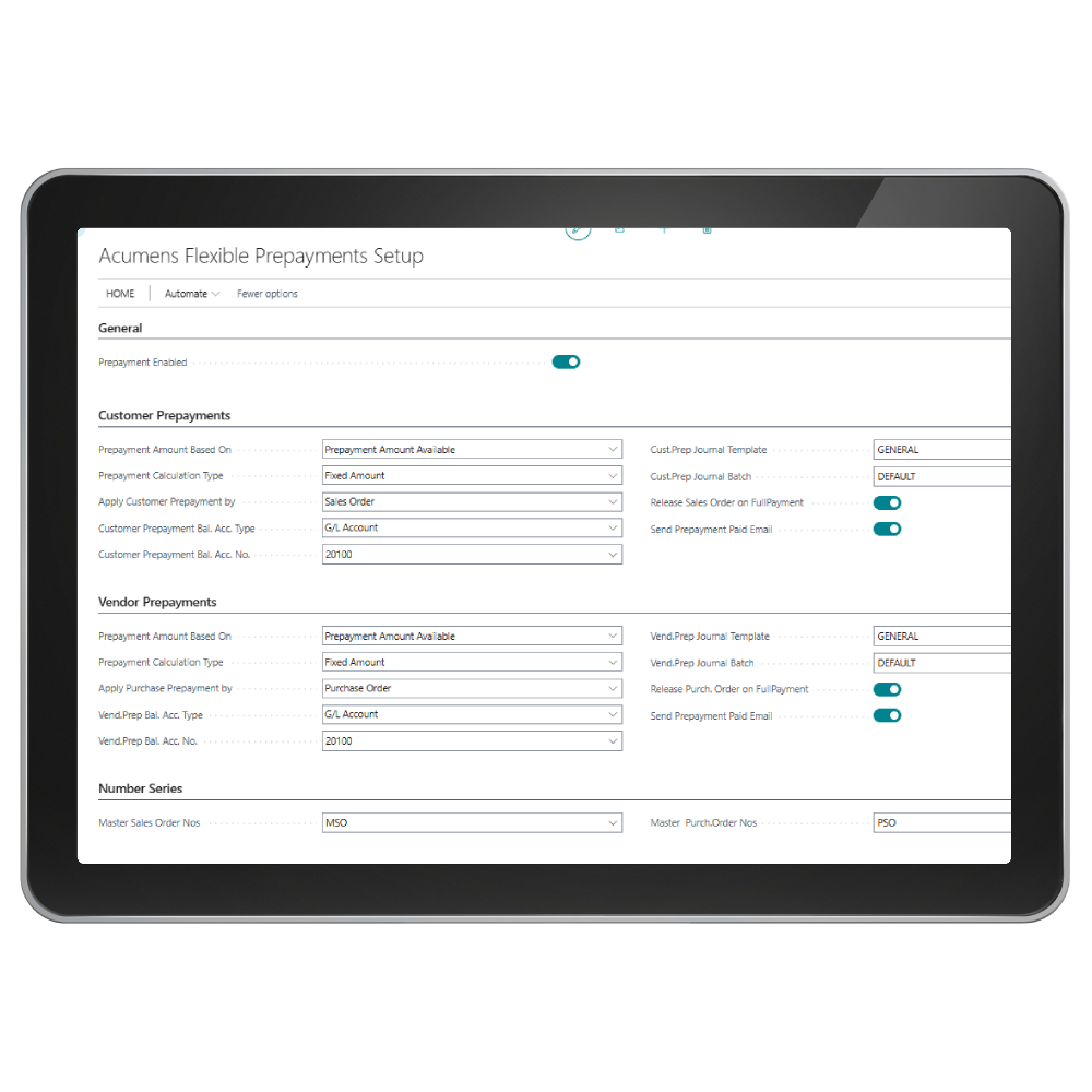 Acumens Deposits & Special Orders Management