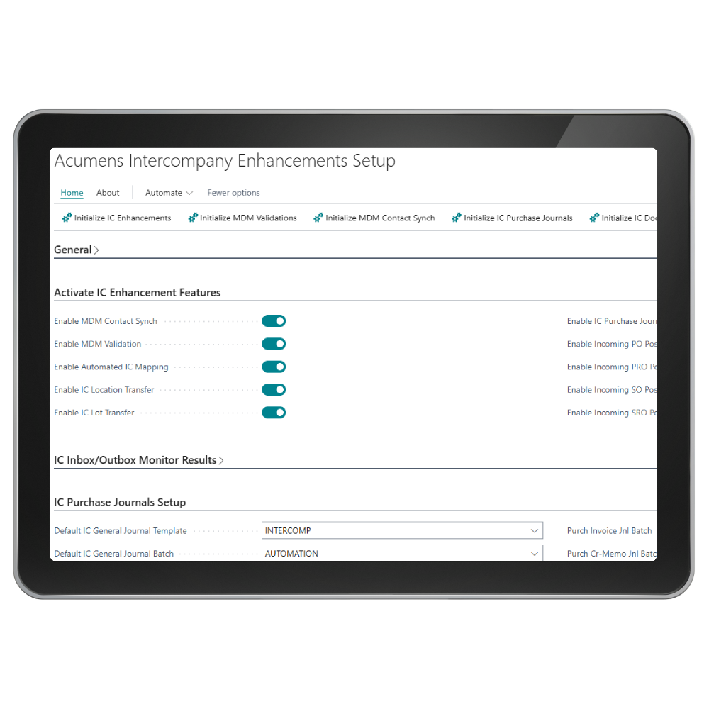 Acumens Intercompany Enhancements (NW)