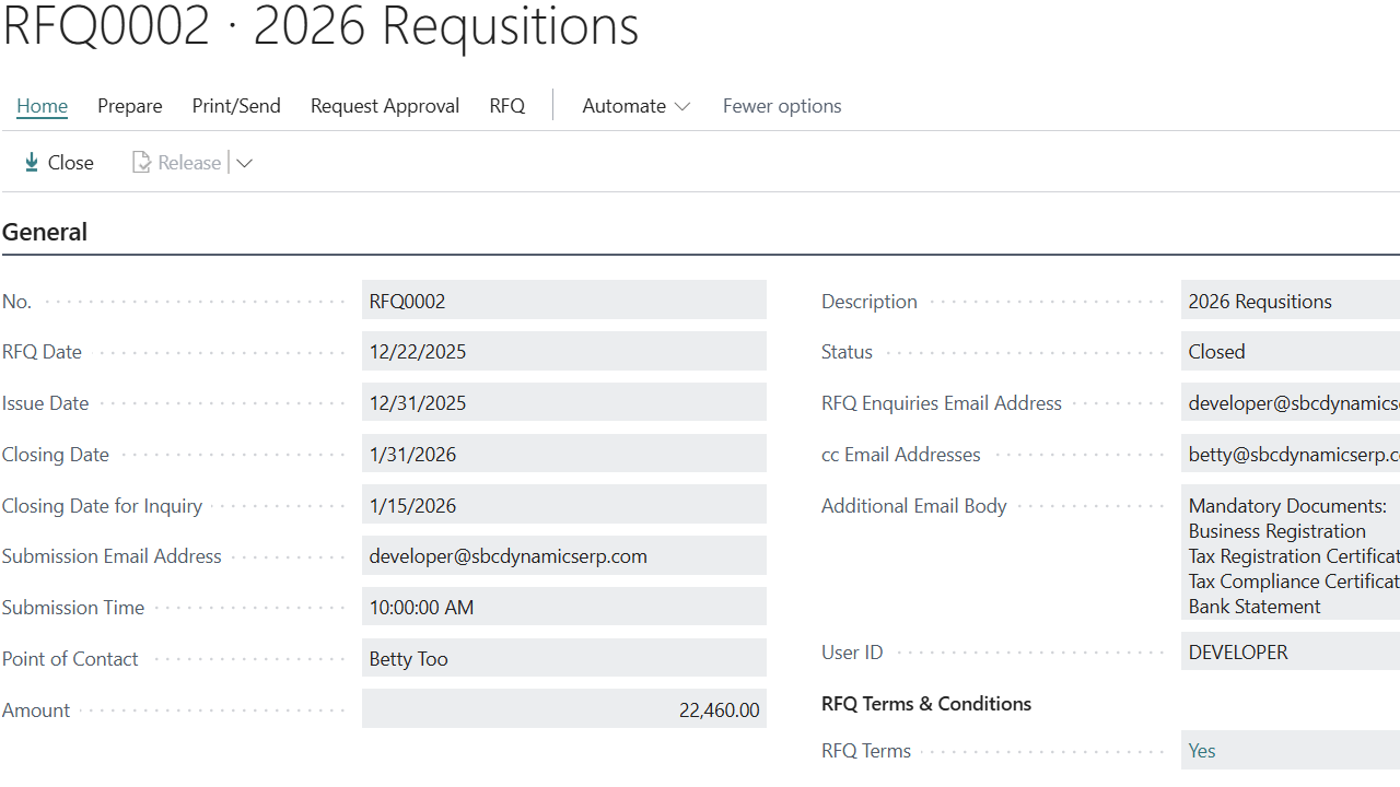 Acumens Procure-to-Pay Setup - Requisitions