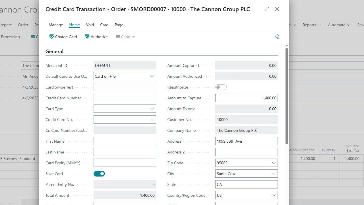 Credit Card Transaction