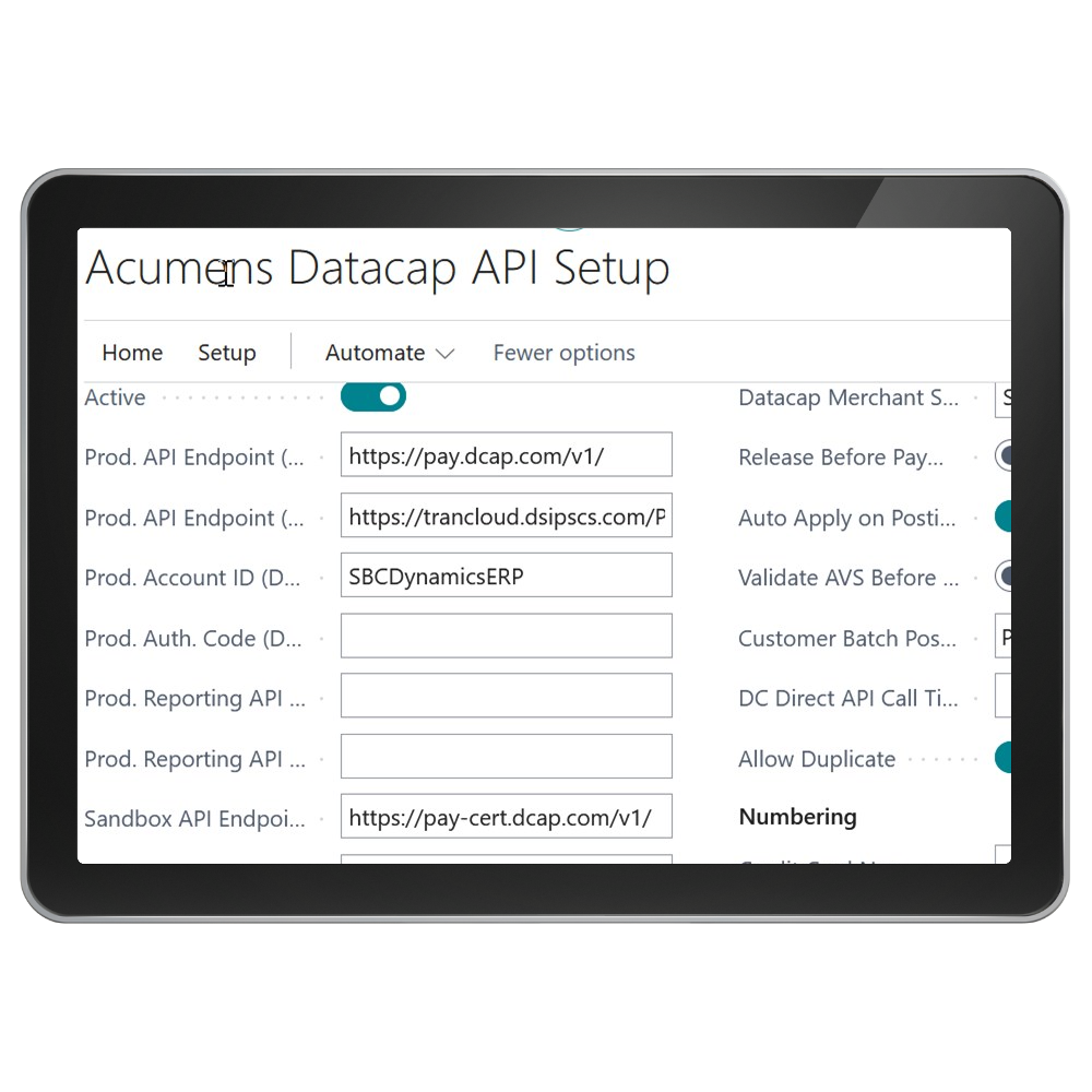 Acumens e-POS Payments