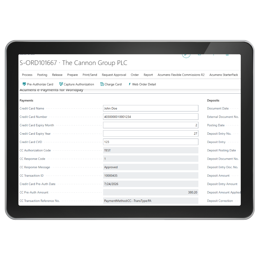Acumens e-Payments for Worldpay (NA)
